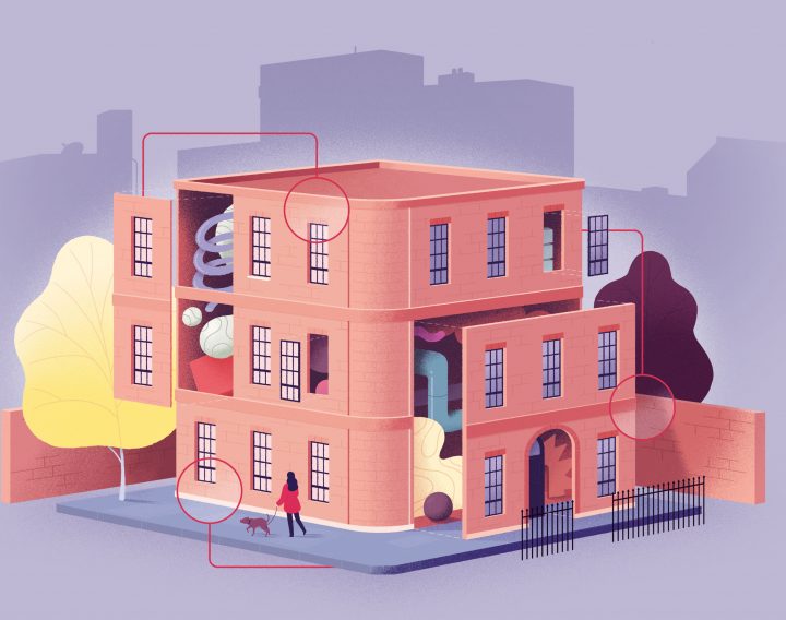 Illustration of a block of flats