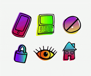 Icons created for Tech vs Abuse project