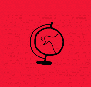 Spinning globe animation