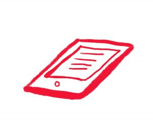 Illustration of an iPad