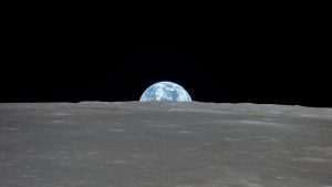 a photograph of the earth taken from the moon