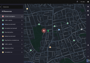 Figma prototype of mapping software interface