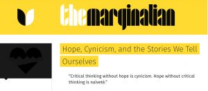 Top banner of the online blog The Marginilian