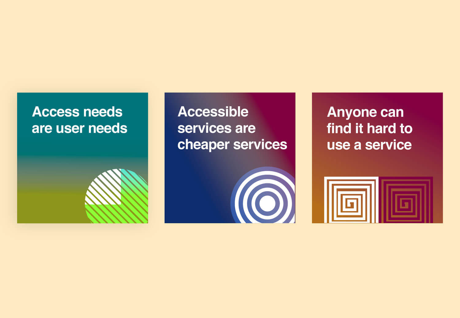 Statement posters highlighting importance of accessibility in government