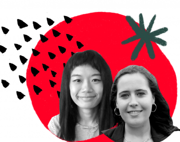 Headshot of Becky Kuang and Natalia Riley, Service Designers at Snook.